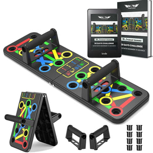 Wow Fitness World Pushup Board with Ebook training guide(Downloadable) -15 in 1 Pushup Board for Men & Women - Foldable Push-up Board and Push up bar System - Push up Board for Men - Flex Board (PUSH UP BOARD SINGLE)