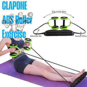 CLAPONE Ab Roller Wheel, Abs Workout Equipment for Abdominal Core Strength Training, Exercise Wheels for Home Gym, Fitness Equipment for Core Workout with Knee Pad Accessories