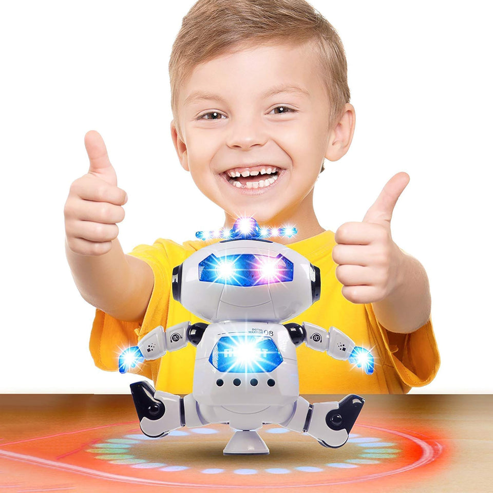 VGRASSP Dancing Robot Toy for Kids with Flashing Lights and Musical Sounds - Real Moving Action (Dancing Robot 2)