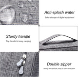 House of Quirk Polyester Electronics Accessories Organizer Bag, Universal Carry Travel Gadget Bag For Cables, Plug And More, Perfect Size Fits For Pad Phone Charger Hard Disk - Grey