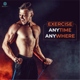 Boldfit Resistance Tube with Foam Handles, Door Anchor for Exercise & Stretching, Suitable in Home & Gym Workout for Men & Women-10kg-Red