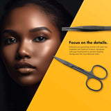 Beauté Secrets Essentials Manicure Set Nail Clippers, Stainless Steel Nail Scissors Grooming Kit, Acne needle, Blackhead Tool Leather Travel Case (Yellow)