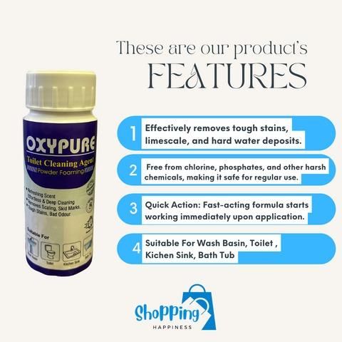 OxyPure Toilet Cleaning Agent - 100 % Original Product - Money Back Guarantee ( BUY 1 GET 1 FREE )